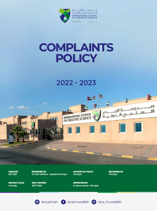 https://iscs.sch.ae/sharjah-muwaileh/source/uploads/Complaints Policy- 2022-2023