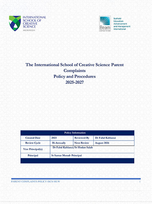 https://iscs.sch.ae/sharjah-muwaileh/source/uploads/Parent Complaints Policy - 25-27